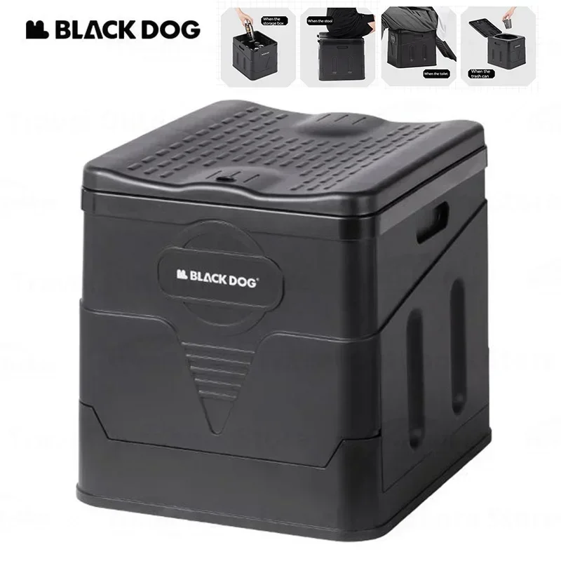 BLACKDOG Camping Equipment Tourist Toilet Portable Travel Essentials Organizer Storage Box Folding Car Adult Wc Multifunction