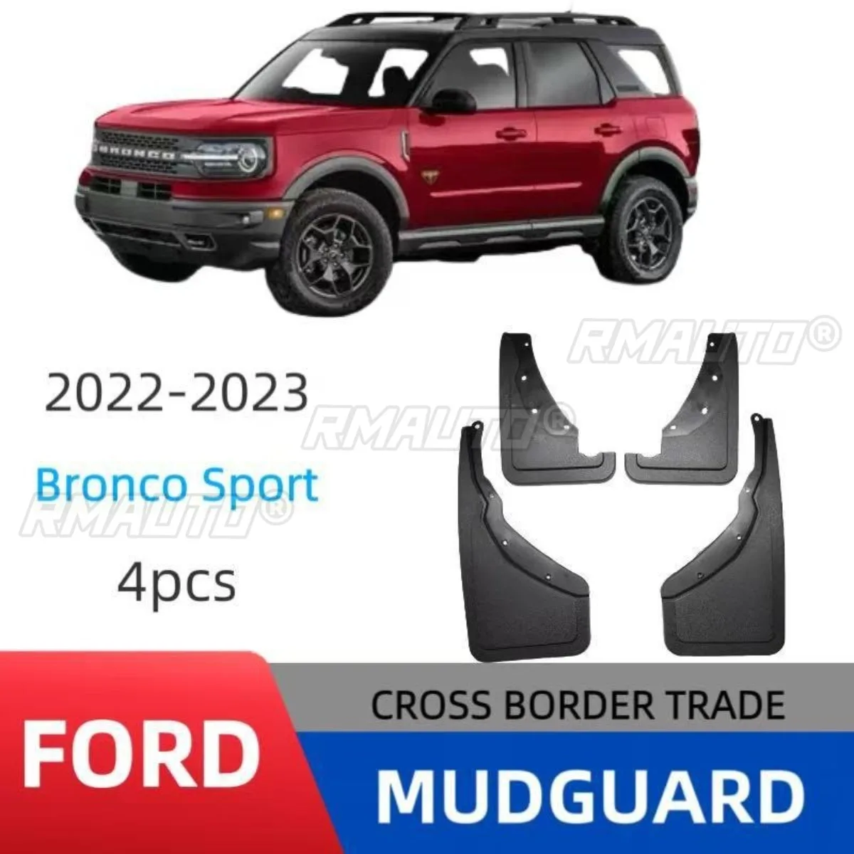 

For Ford Bronco 2022-2024 Car Front Rear Quarter Panel Splash Guards Fender Mud Flaps Car Defender Mud Guard Car Accessories