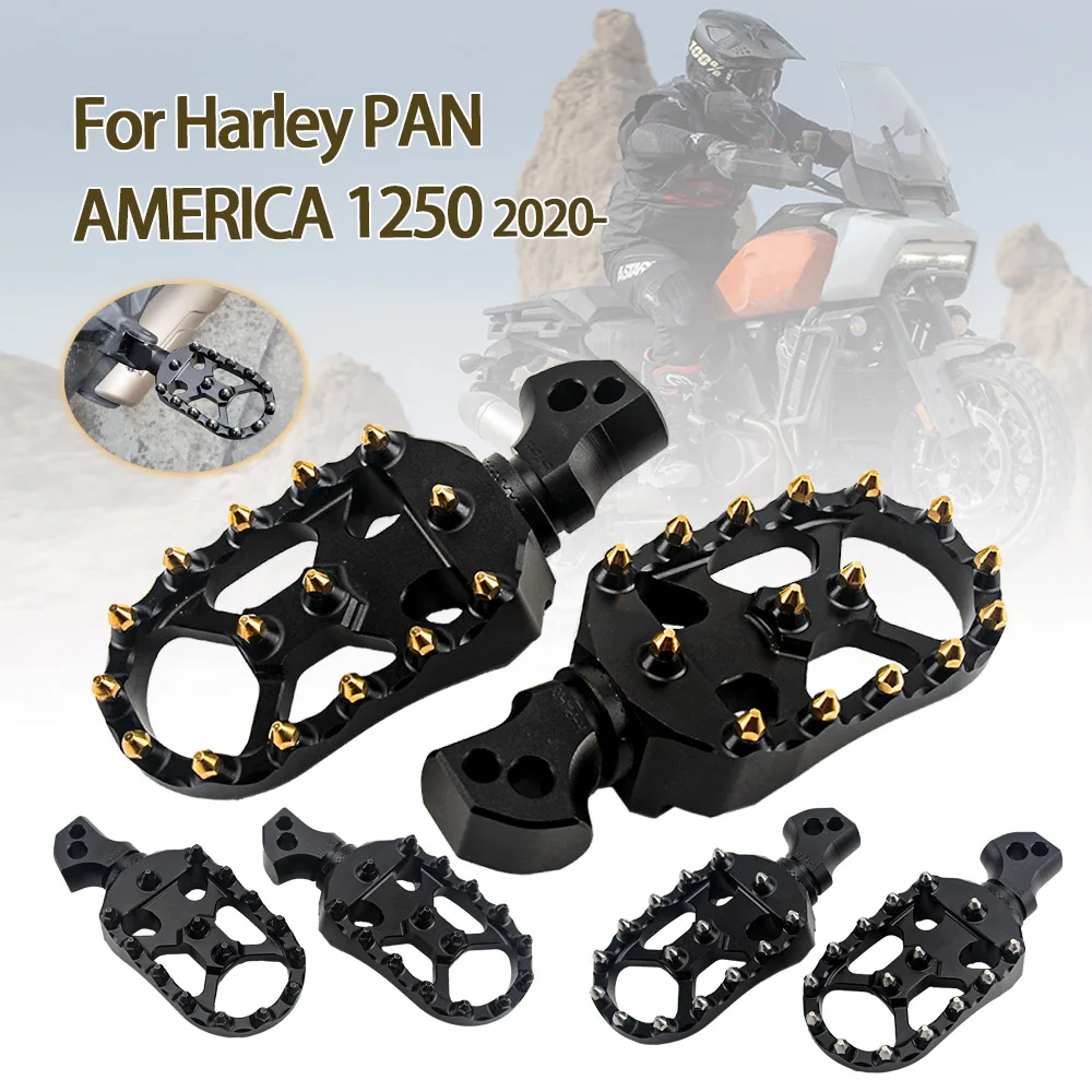 

Motorcycle Rear Footrest For Harley PAN AMERICA 1250 Special 360 Degree Adjustable Foot Pegs Rotatable FootPegs Rest