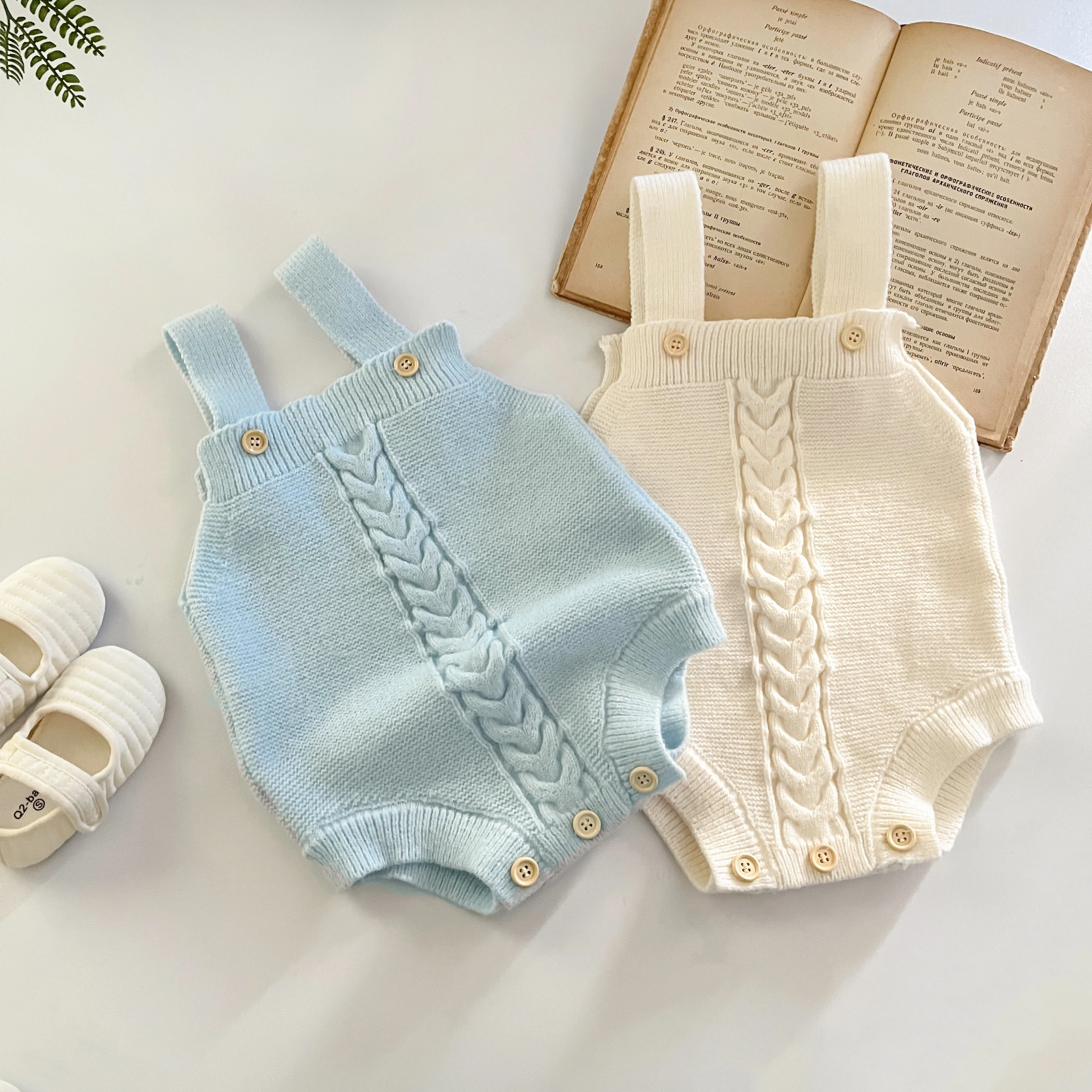 Autumn And Spring Newborn Infant Girls Baby Knitted Romper Sleeveless Kids Fashion Solid Casual Soft Briefs Baby C