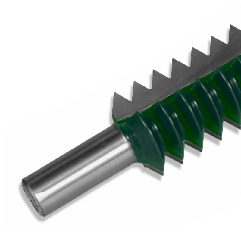 Multi-Tooth Forma Fresa, Green Router Bits, Face Mill, Carpintaria, End Mill, Shank, 12mm