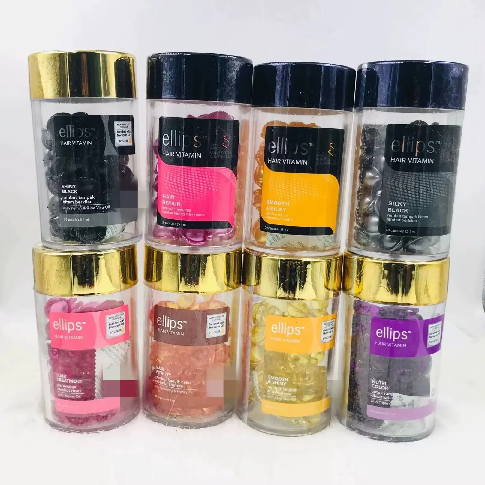 Hot 1Pcs Ellips Hair Vitamin Keratin Complex Oil Smooth Silky Hair Mask Repair Damaged Hair Serum Moroccan Oil Anti Hair Los