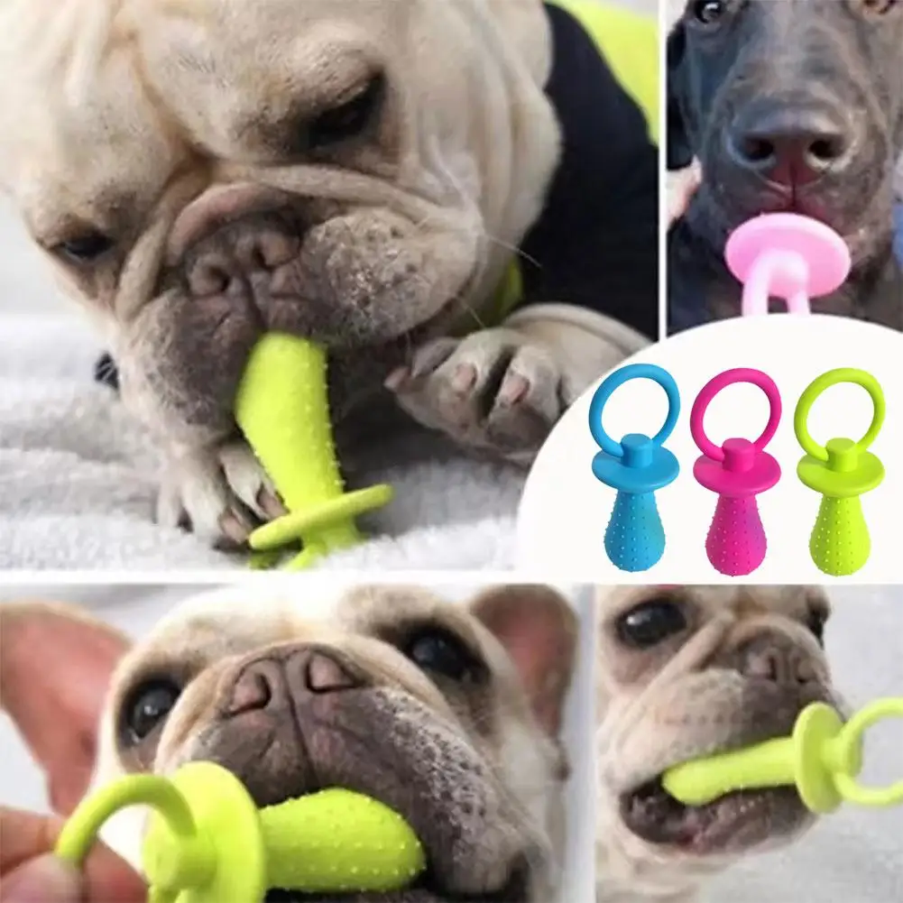 Pet Pacifier Rubber Toys Small Dogs Rubber Resistance To Bite Toy Dog Cat Chew Toys Pet Supplies Perros Accesorios