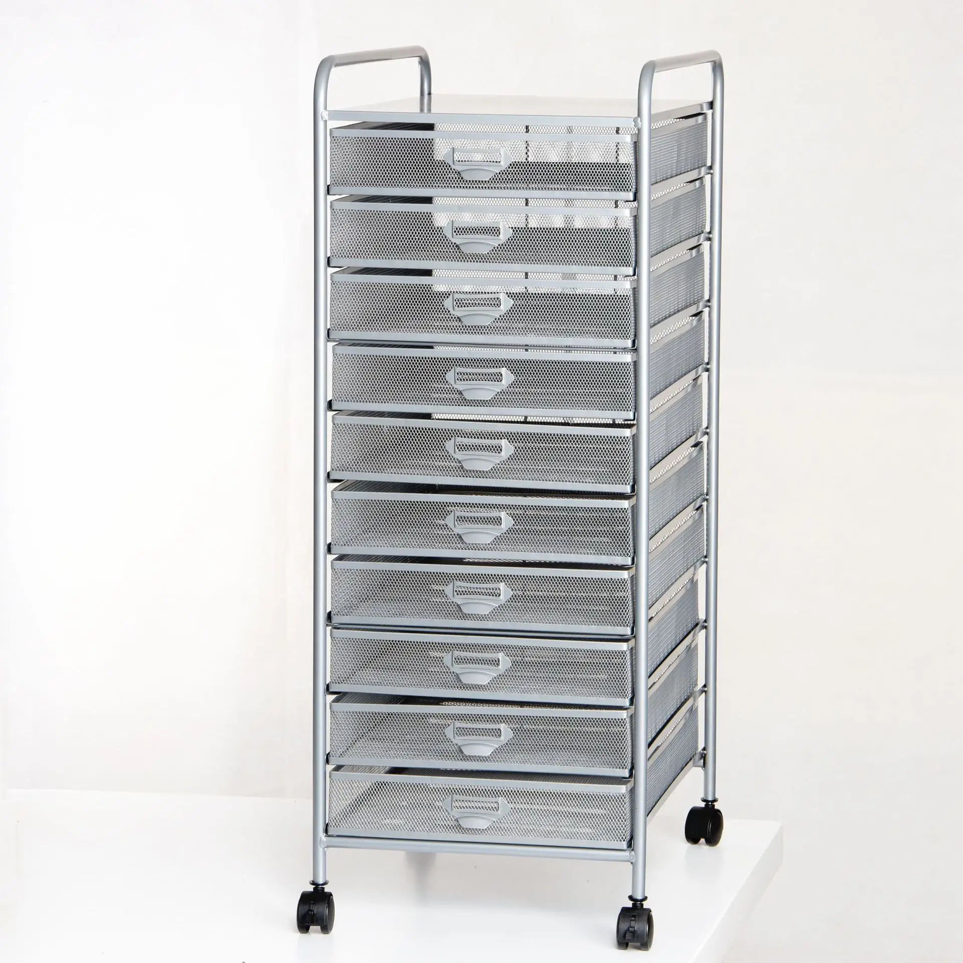 A3-9 (10)  Metal Document Cart Iron Multi layer Archive Storage Rack Office Desk Office Storage Holder