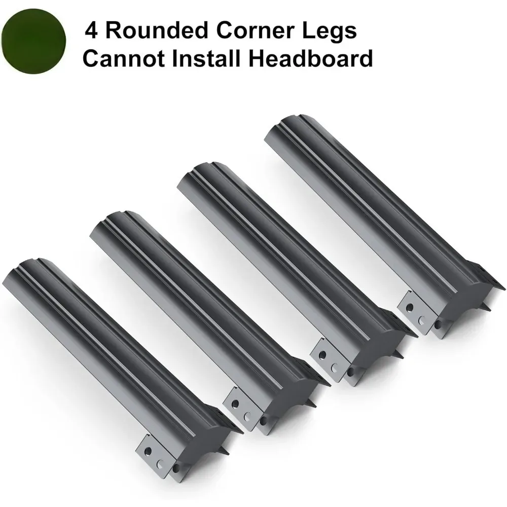 إطارات سرير - إطارات سرير كينج عالية 24 بوصة مع أرجل زاوية مستديرة