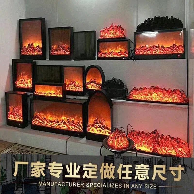 Custom fireplace core, European-style fireplace, electronic simulation flame, American-style electric fireplace decoration, buil