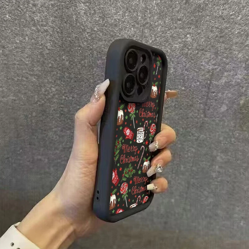 Рождественские перчатки с леденцами, чехол для телефона Realme GT 6 6T Neo 6 SE 5G 14X 13 12 11 10 Pro Plus 9 8 8i C67 C65 C61 C55 C53 Cover