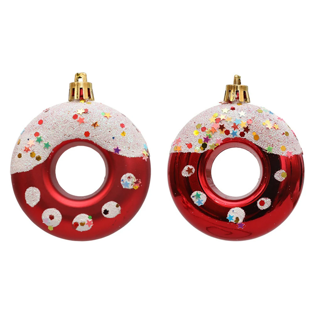 Christmas Charm Pendants Christmas Tree Ball Christmas Decorations Wide Applications Festive Ambiance High-quality PVC