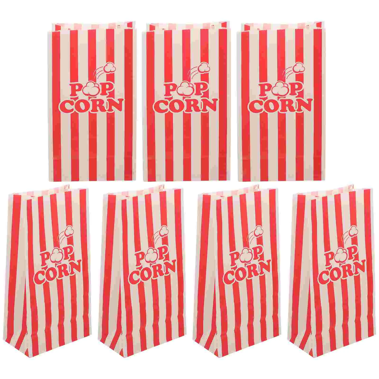 50 Pcs Popcorn Bag Containers Individual Bags of Bulk Boxes Paper Small Servings Packing for