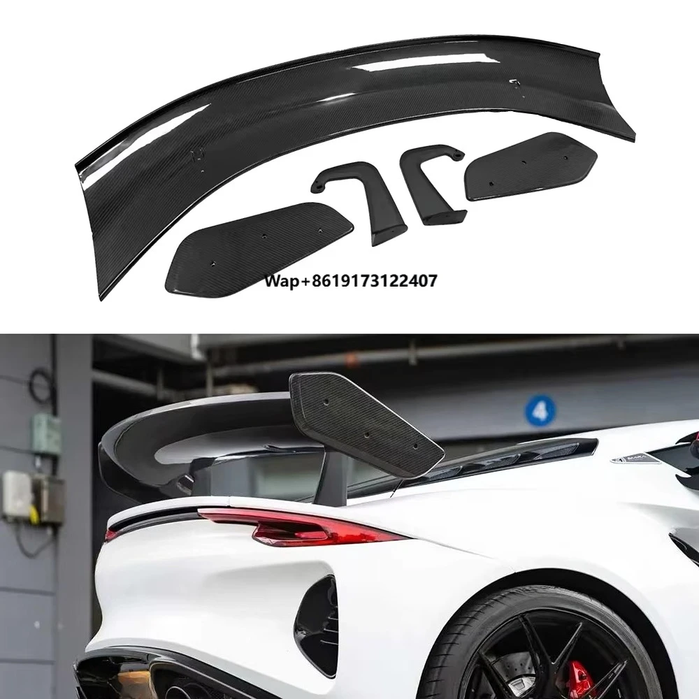 

For 2023-2024 Lotus Emira Dry Carbon Fiber GT Style Rear Trunk Lip Spoiler Wing
