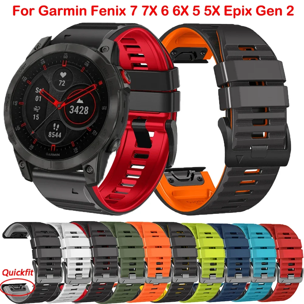 22 mm  26 mmm  For Garmin Fenix 8 E 7 7X 6 6X 5X 5 Forerunner 935 945 Smart Watch Easyfit Bracelet