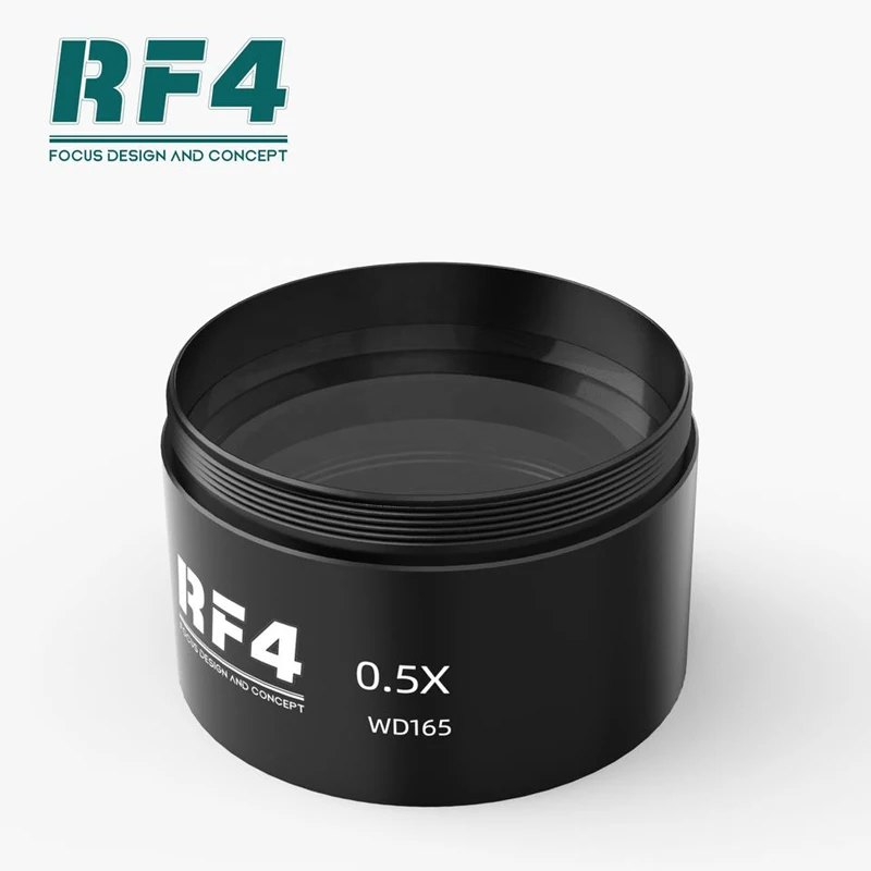 RF4 WD165 0.5X 0.7X 0.48X Auxiliary Microscope Lens for Trinocular Stereo Zoom Barlow Camera Lens Glass Lens