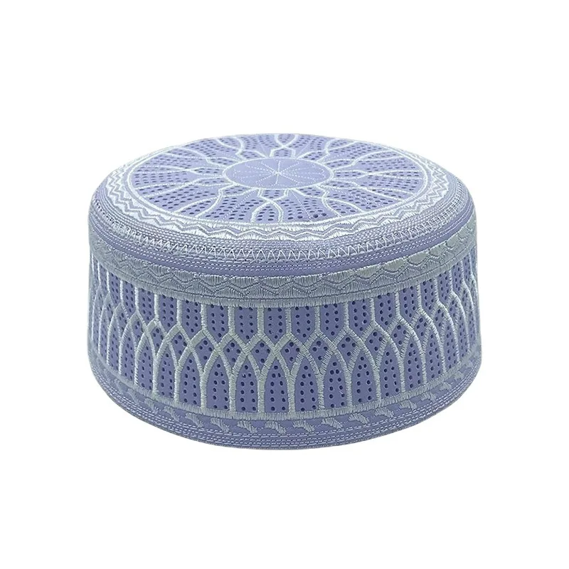 Sombrero de adoración para hombre, gorro musulmán de oración, gorros planos de malla, turbante árabe, ropa islámica de Kufi saudita