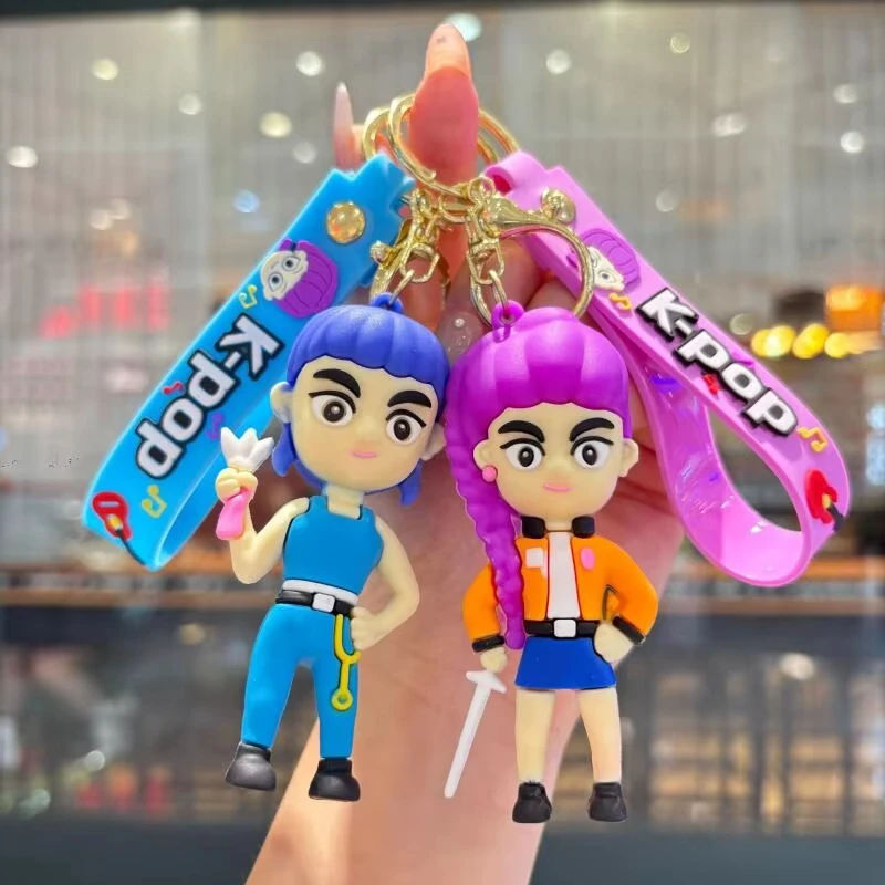 

Girl Group Doll Kpop Keychain Pvc Soft Rubber Keychain Pendant Cartoon Anime Peripheral Action Figure Surprise Birthday Gift