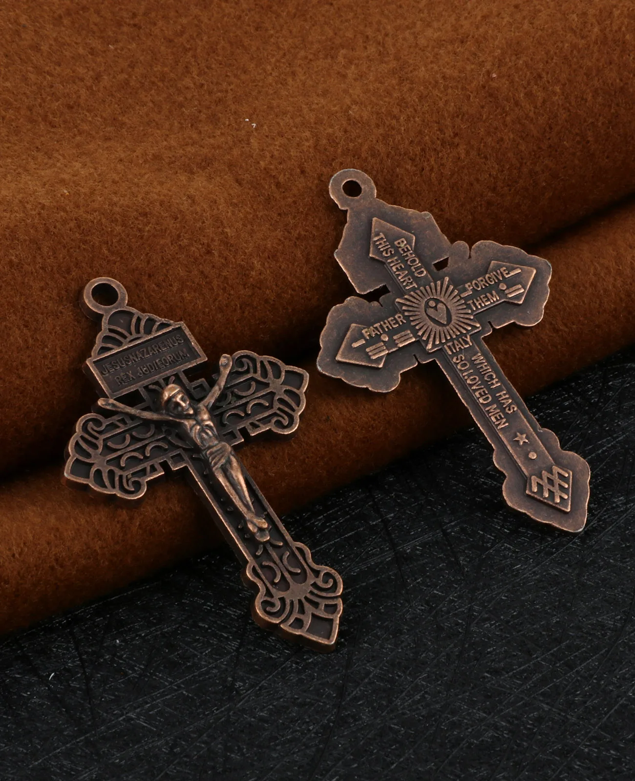 Diyalo 4 Farben 10 Teile/los Vergebung Kreuz Pardon Kruzifix Anhänger für DIY Rosenkranz Kopel Halskette Schmuck Machen Teile Zubehör – Detail 2