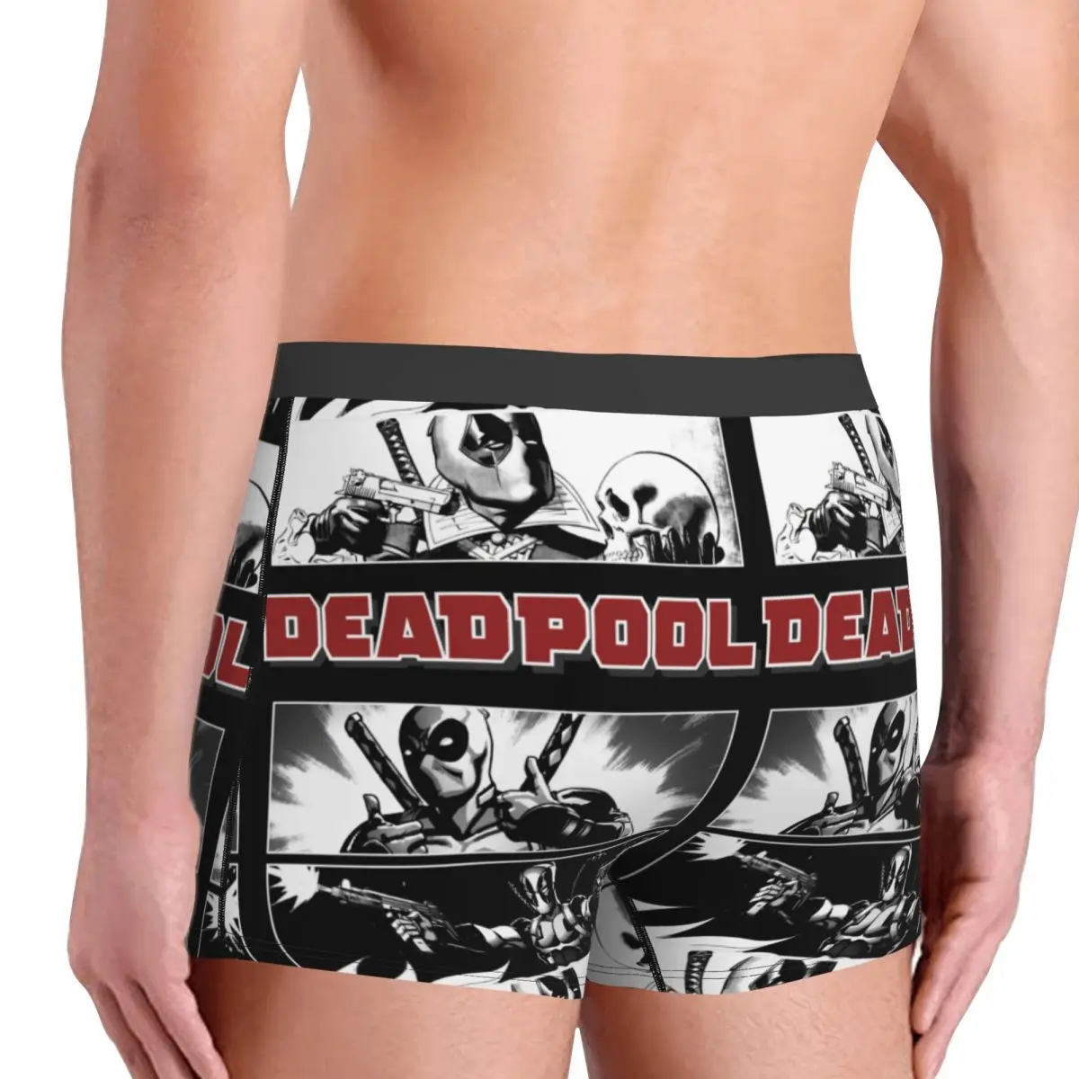 Custom Male Cool Deadpool Poet Boxes Underwear Boxer Briefs Soft Shorts Panties Underpants