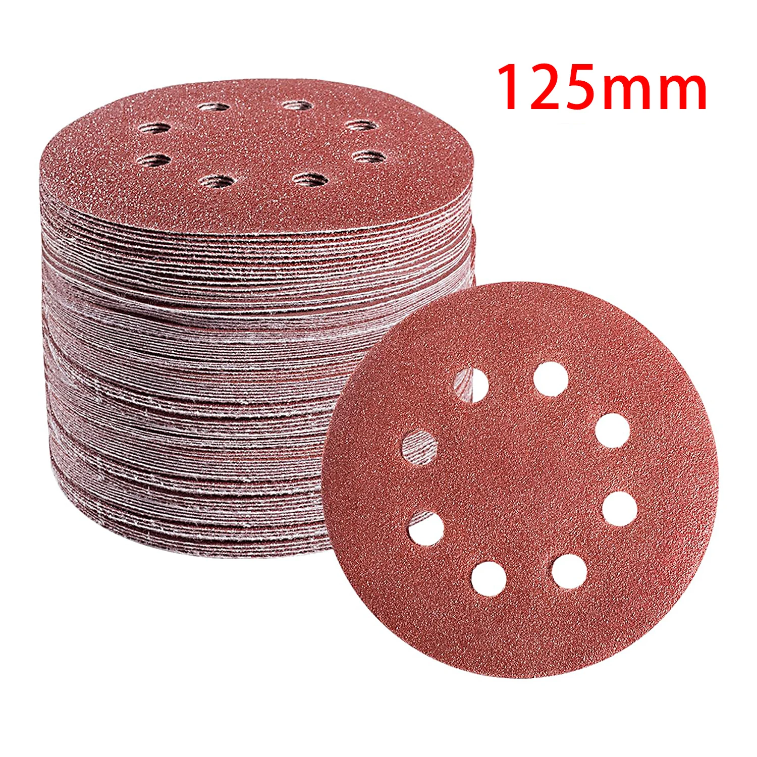 8 otworów 125mm papier ścierny do obróbki drewna metalowa tarcza szlifierska ścierne narzędzie do polerowania 40/1000/2000 tarcze szlifierskie