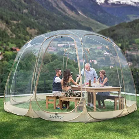 Pop Up Bubble Tent - 15 x 15 Instant Igloo Tent - 12-15 Person Screen House for Patios - Large Oversize Weather Proof Pod - Col