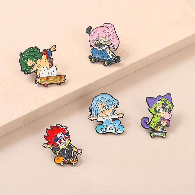 Anime Characters Cherry Blossom Enamel Pins Cartoon Brooches Lapel Badge Pin Accessories Backpack Gift Friends Jewelry Wholesale