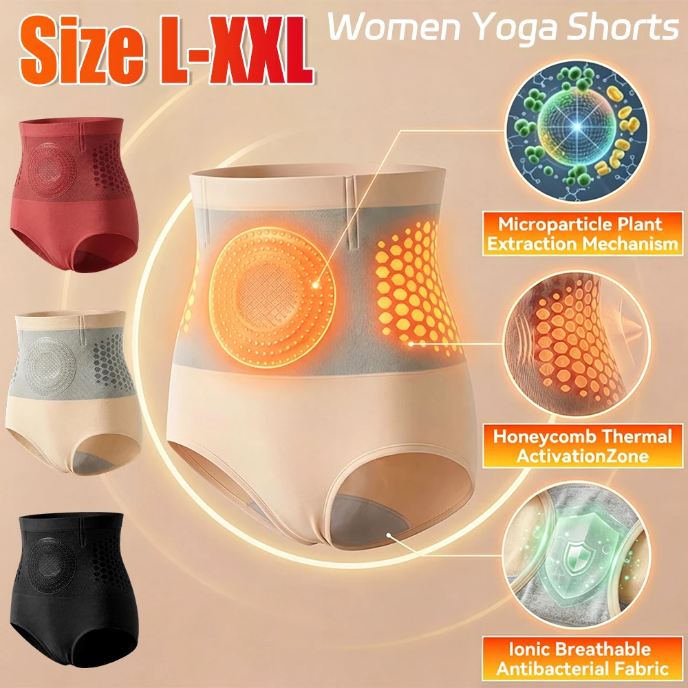 Figurformende, fettverbrennende Shorts für Damen, hoch taillierte, formende Yogahose mit Bauchkontrolle, nahtlos, für Mädchen, Übung, Fitness, Workout, Gym