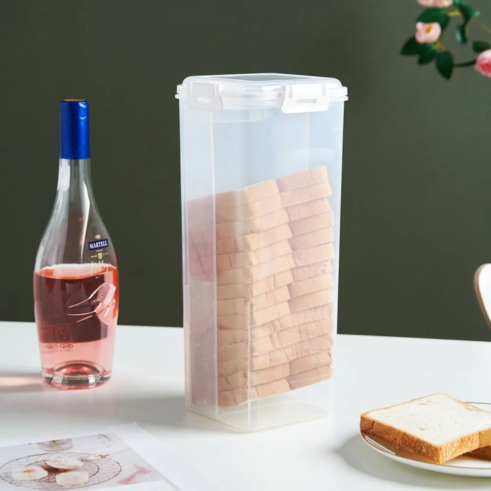 Household Bread and Toast Storage Box Food with Lid Clear Storage Container Sandwich Bread Storage Box Bread Saver for Kitchen