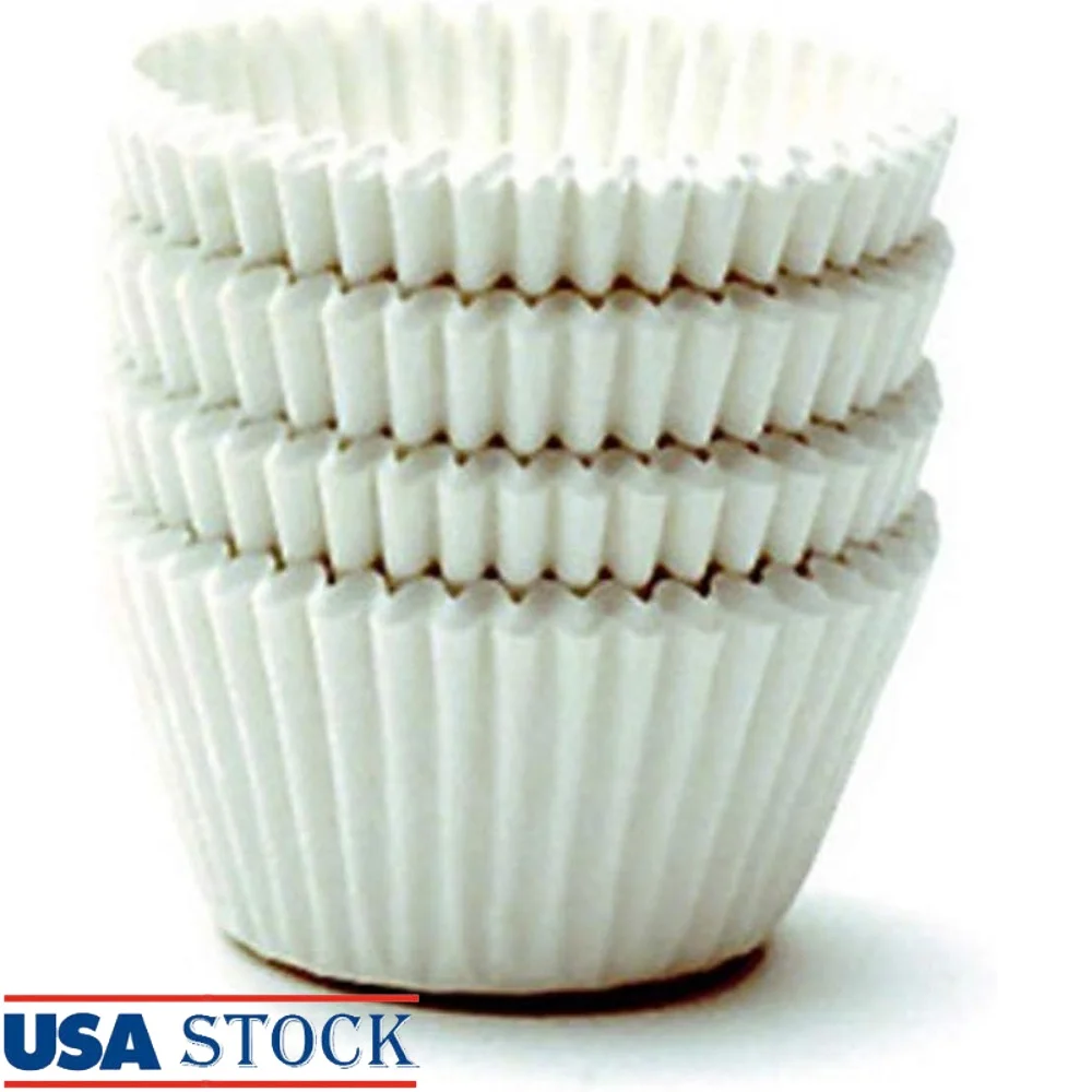 Paquete de 48 vasos desechables para muffins, papel seguro para alimentos, resistente, fácil limpieza, postres individuales, aperitivos, suministros para hornear dulces