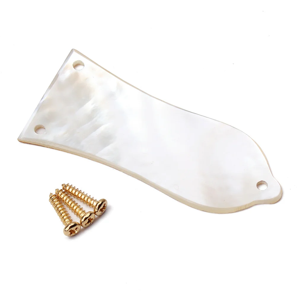 

174 Thickness White Shel Electric Guitar Truss Rod Cover 3 Holes Precise Design Hole Spacing for Electric Bass