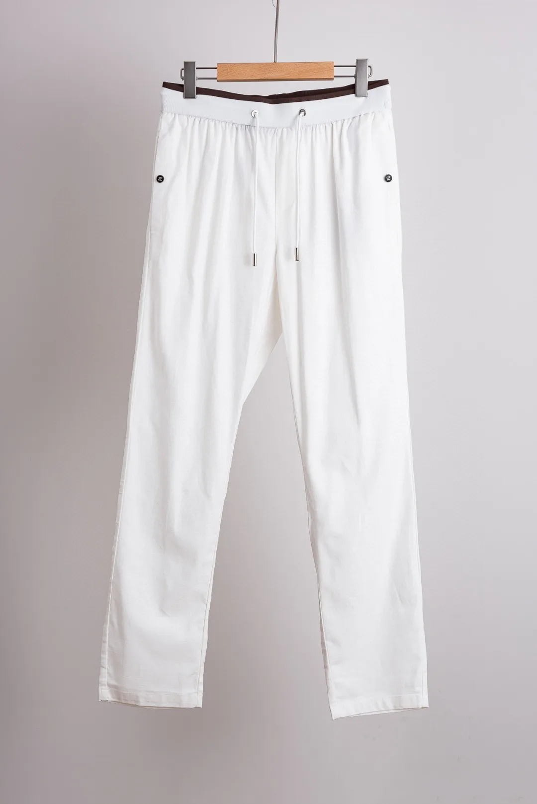 

Italian Sle Men's Summer Casual Pants Pure Linen Elastic Waist Rope Belt Straight Leg Versatile Comfortable Classic Aesthetic