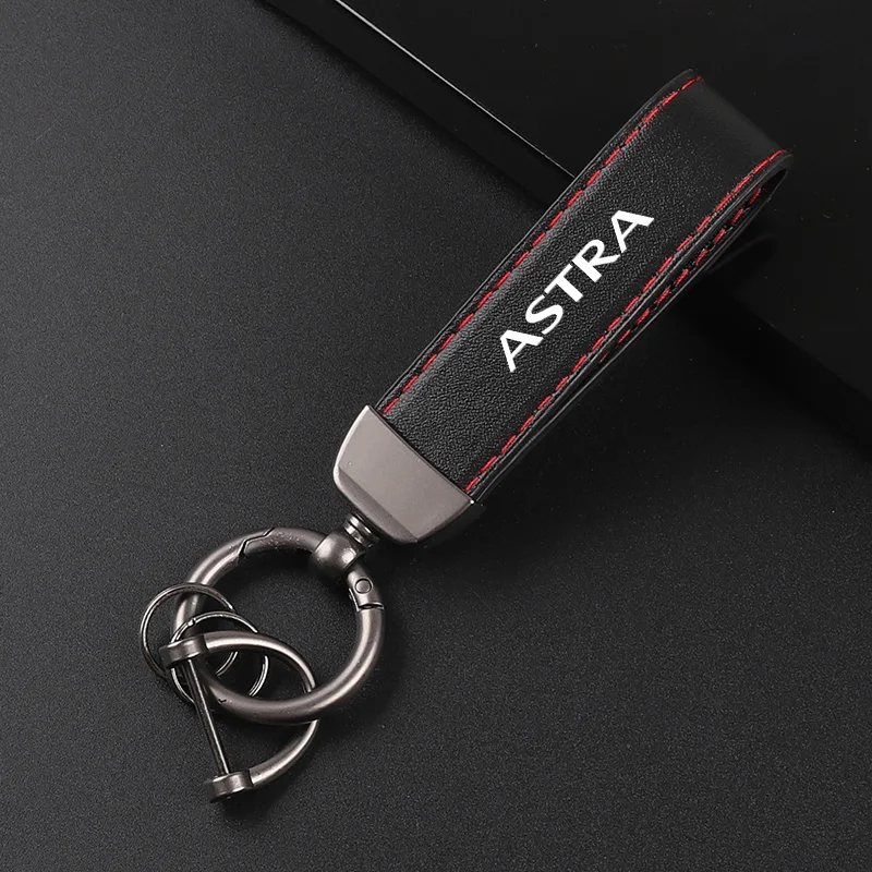 Deluxe Leather Keychain with Car Badge Keychain Pendant For opel ASTRA