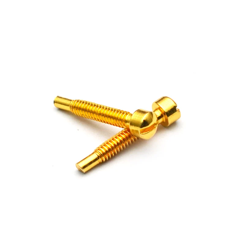 100Pcs 3x21MM Slotted Screw Polepiece Pole Screws Guitar Pickup Parts Screw Rods 21mm Lenght 3mm Diameter Black/Gold/Chrome