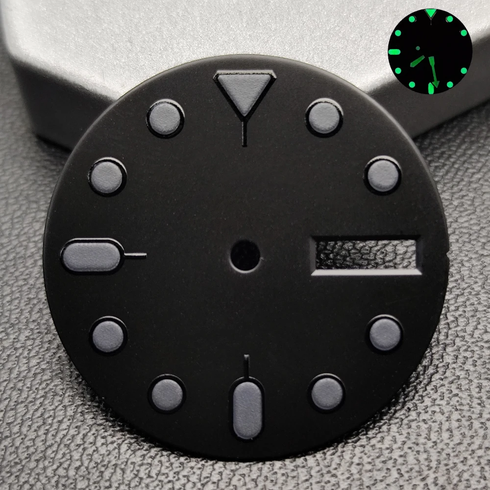 28.5mm Green Luminous Black Single/Double Calendar Dial Hands Fit for NH35 NH36 Movement Watch Pointer Modification Accessories image 2