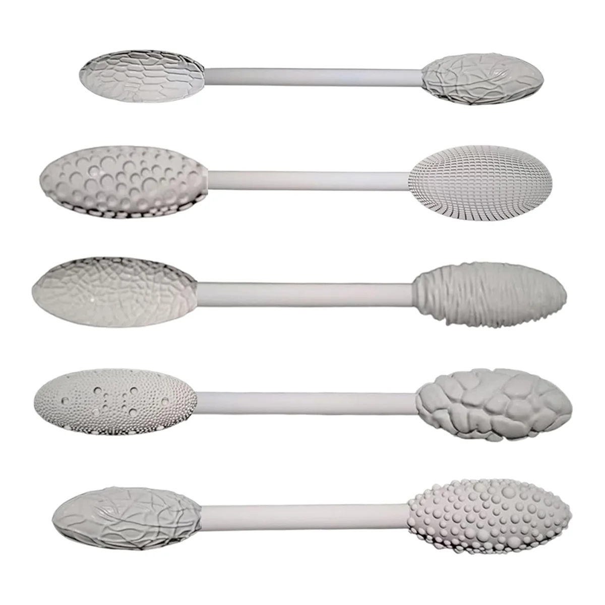 AA98 Texture Tool Set for Art Projects, 5 Piece Oval Pattern Rollers Kit, Modeling Sticks for DIY Crafts (Both Ends)