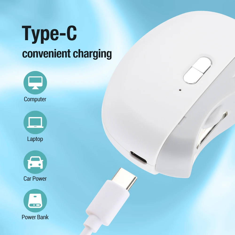 2in1 Electric Polishing Automatic Toe Nail Clippers with Light Trimmer Nail Cutter Pedicure Manicure Safe for Baby Adult Care