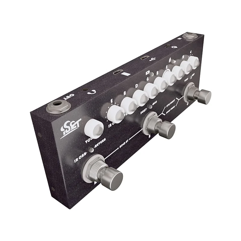 ISET Cube Pedal de efectos múltiples para guitarra de bebé con cabina IR, 9 modelos de retraso de reverberación, fase de Coro, distorsión, Overdrive