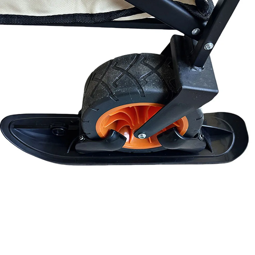 

Насадка-сани для детского велосипеда, снегокат, лыжные сани, сноуборды, черный пластиковый корпус, для прогулочных колясок