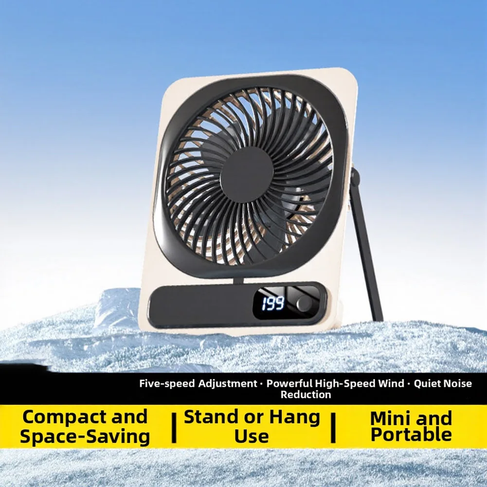 Vertical Desktop Fan with Wall Mount Capability 5 Settings 199 Wind Modes 36dB Quiet Airflow for Home Office Use