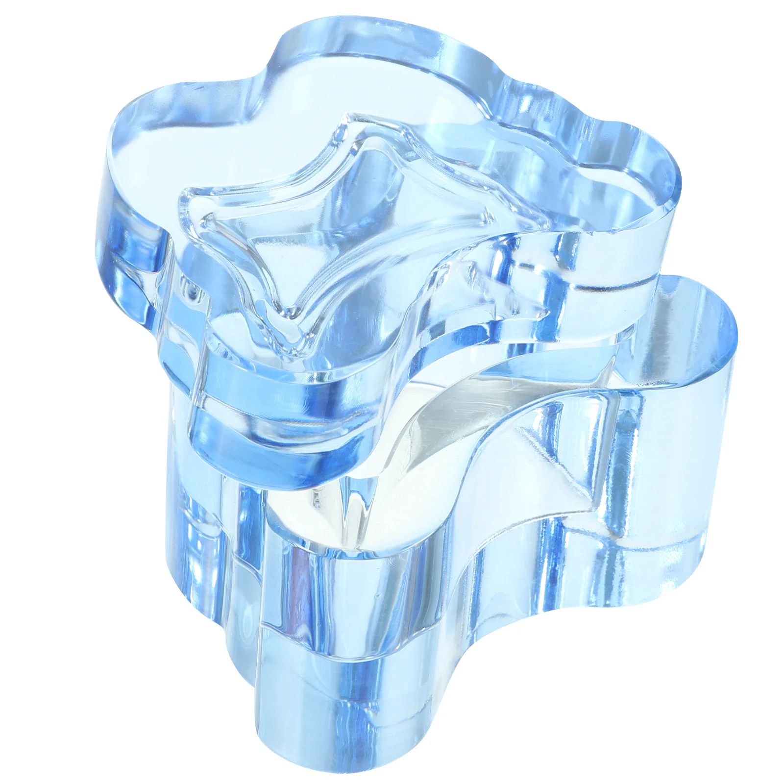 クリスタルガラス製小型ネイルディッシュカップ蓋付きネイルアートリキッドパウダーホルダーサロンアクリルツールアクリルネイル用ガラス皿