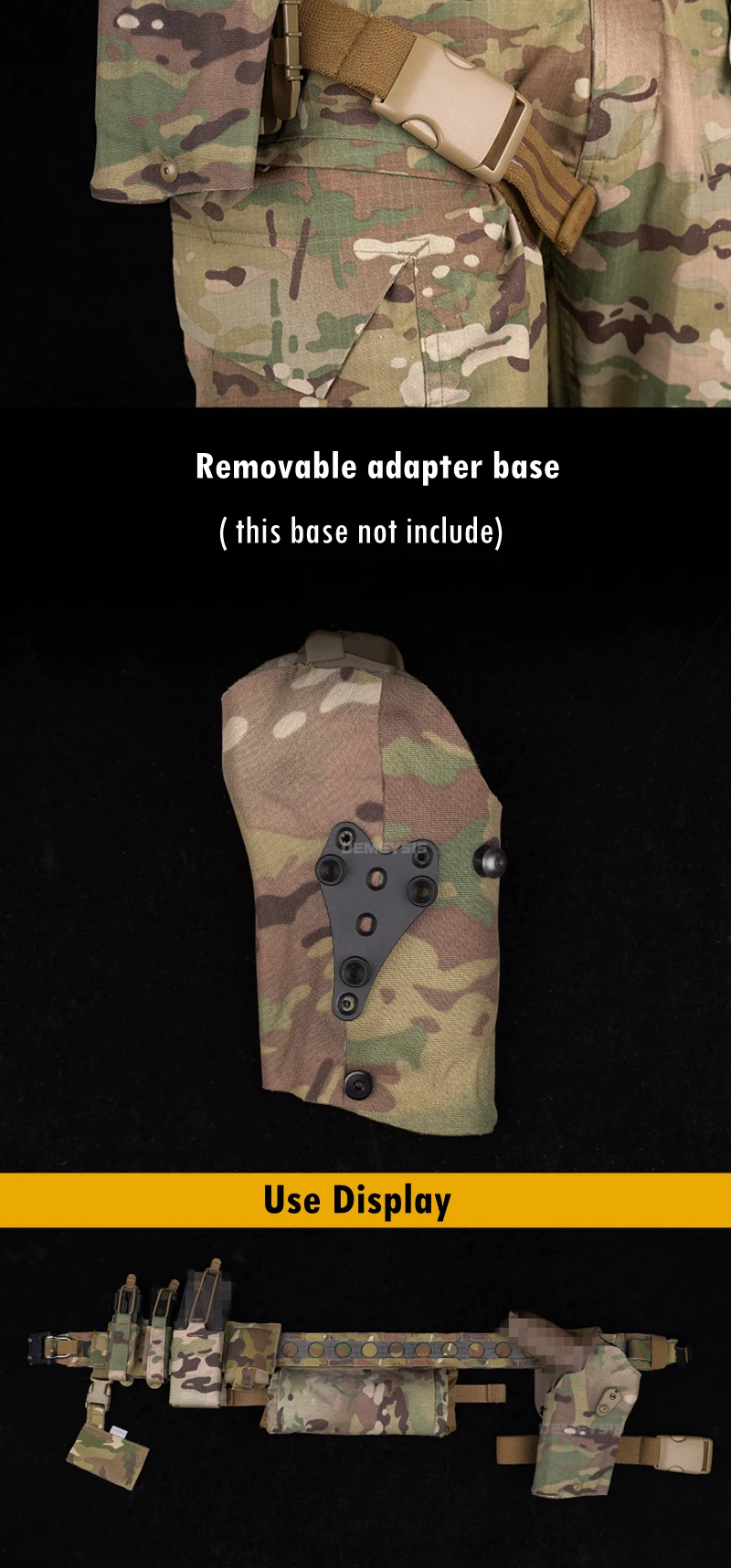 Tactical Pistol Holster for P320 Compatible X300 Flashlight Right Hand Hunting Shooting Drop Leg Holsters with Thigh Strap
