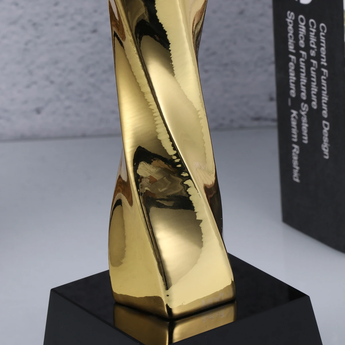 

1 шт., Золотая награда, смола, металлическая вечеринка, приз, церемония, конкурс, подарок, трофей, дизайн, черный