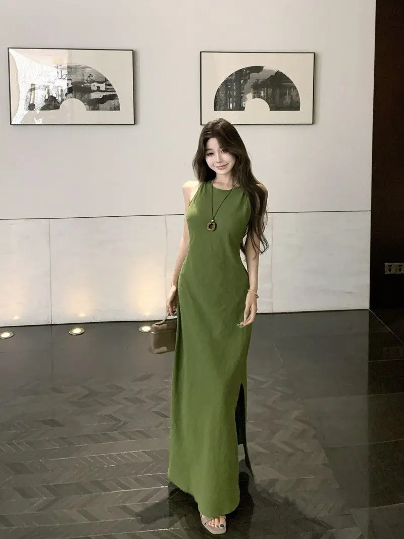 Dresses Sleeveless Womens Dress Milkmaid Autumn Wool Graduation Dinner Birthday Celebrate Cocktail Prom Holidays Elegant Stylish