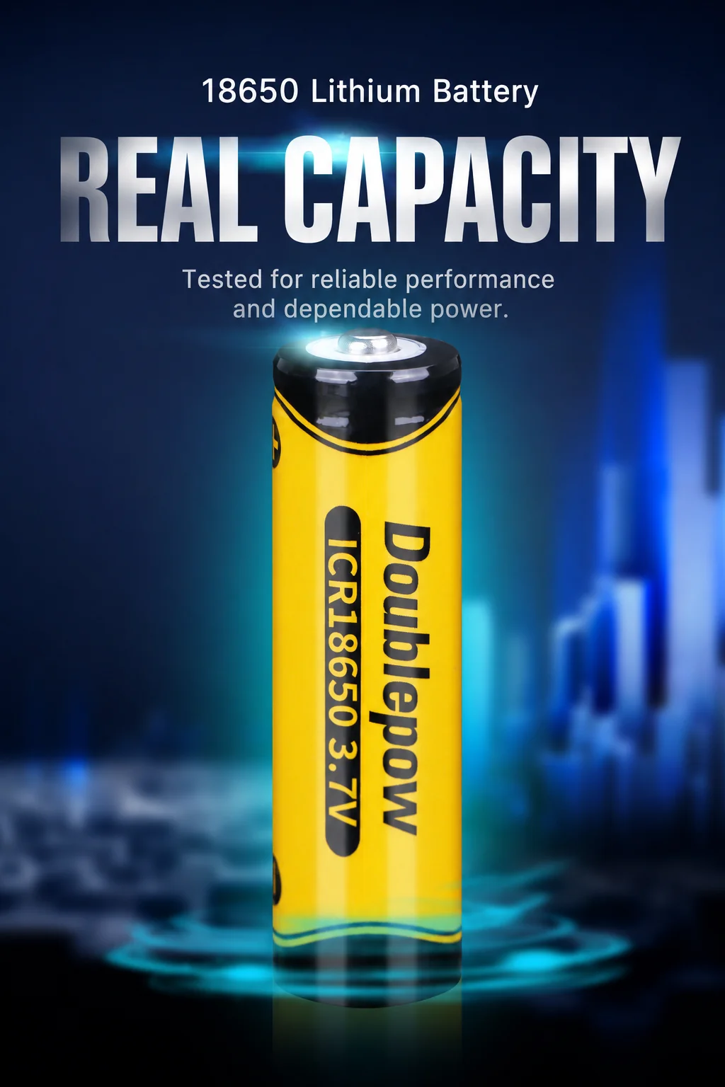 1200mAh 18650 Lithium Battery 3.7V Rechargeable Battery Cell For Flashlight Fan DIY Electronics