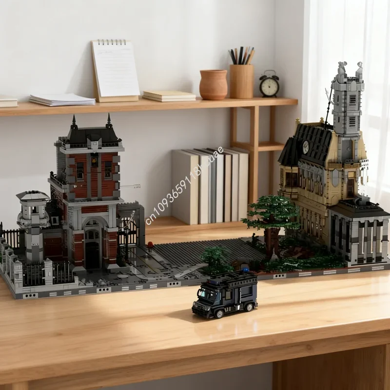 

10856pcs MOC Arkham Asylum Expansion Super Model Building Blocks Assemble DIY Christmas Gifts Idea Education Brick Toy Kids