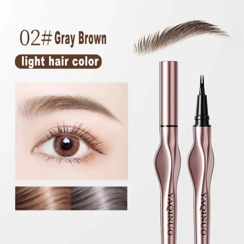 2 Punkte Augenbrauenstift Langlebig Einfach Zu Greifen Augenbraue Tattoo Wasserdicht Dünne Flüssigkeit Liegen Seidenraupe Stirn Stift Koreanische Make-Up neue