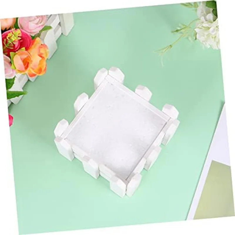 MAKE-5 шт. мини-горшки, мини-пластиковые контейнеры, белые кашпо, крошечный держатель для растений, цветочная композиция, пена