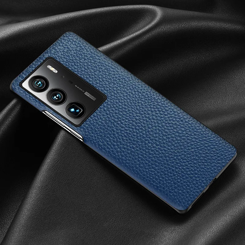 For ZTE Axon 40 Ultra Case Shockproof PU Leather Business Litchi Stria Pattern Back Cover For ZTE Axon 40 Ultra