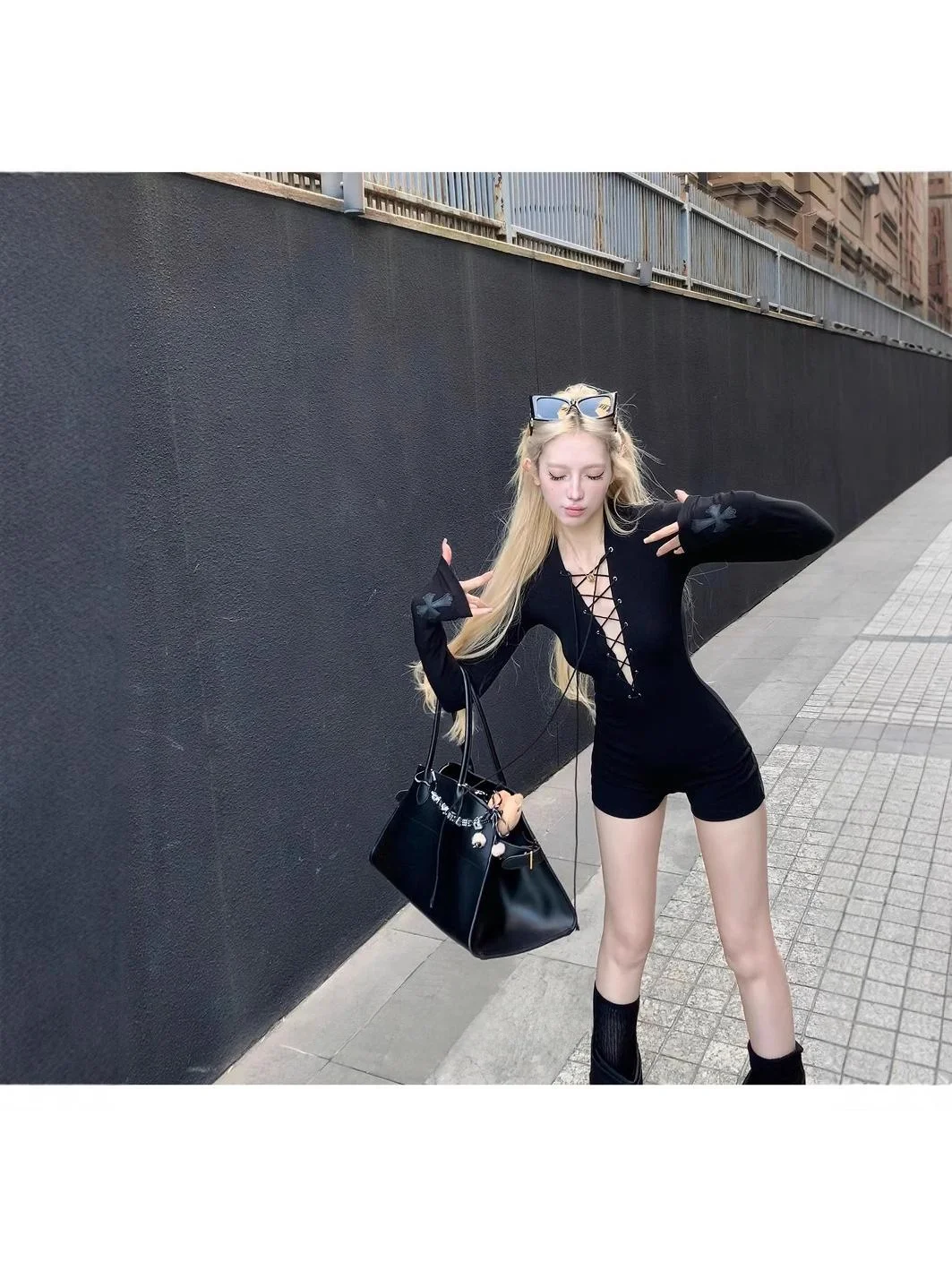 

Женский комбинезон Bla Long Sve Fce с подкладкой, низкой талией и утягивающим эффектом для осени и зимы