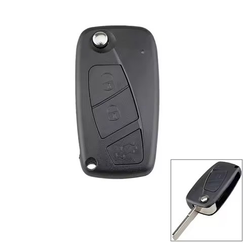 Remote Control Flip Car Key Case Shell Cover Fob Black For Fiat Ducato Idea Punto Panda Stilo Bravo Grande 3 Buttons Auto Parts