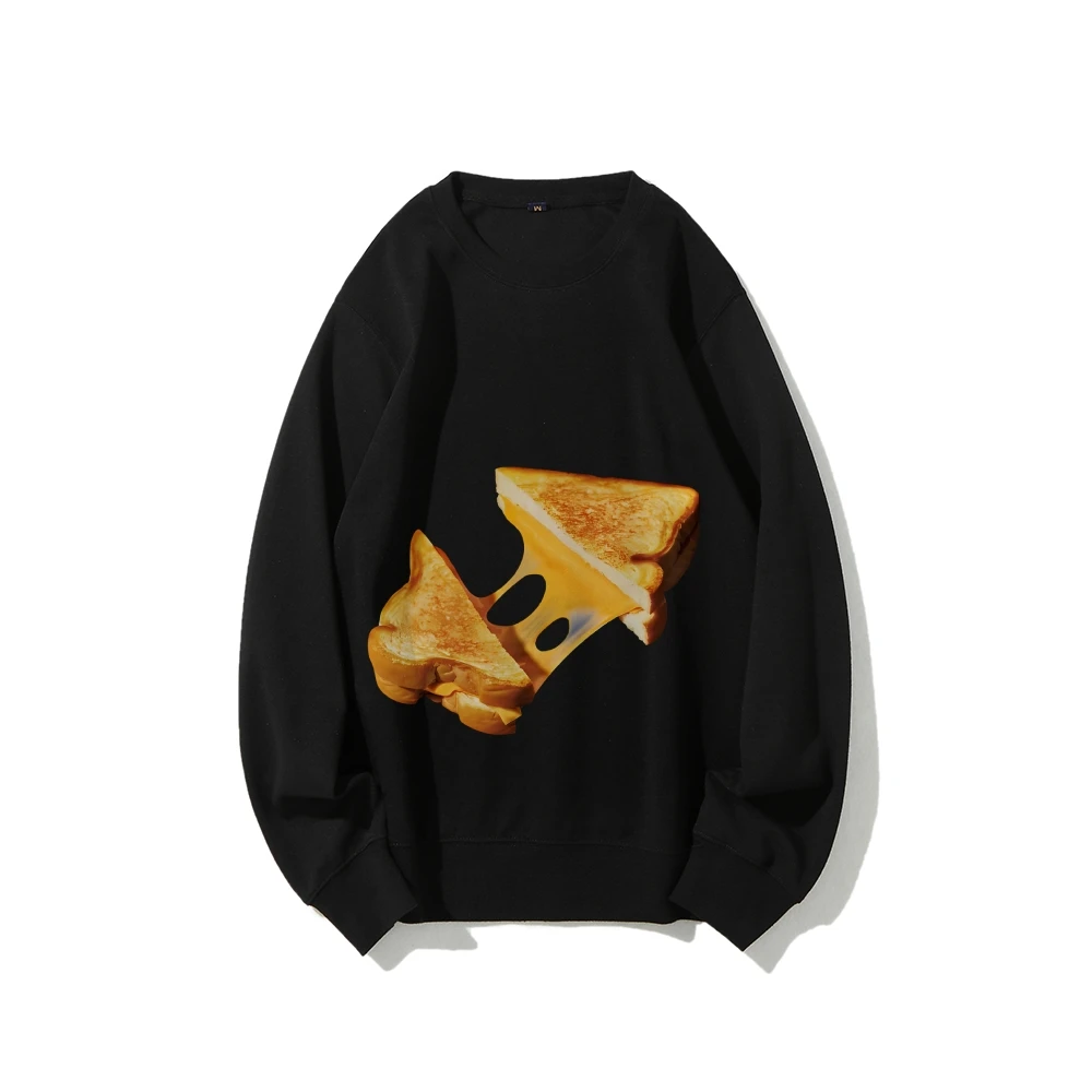 

Graphic Tees Cheese Sandwich Tee 100% Cotton High - Quality Oversize Washed Tee Grilled Cheese Print Fun Y2K Vibe.