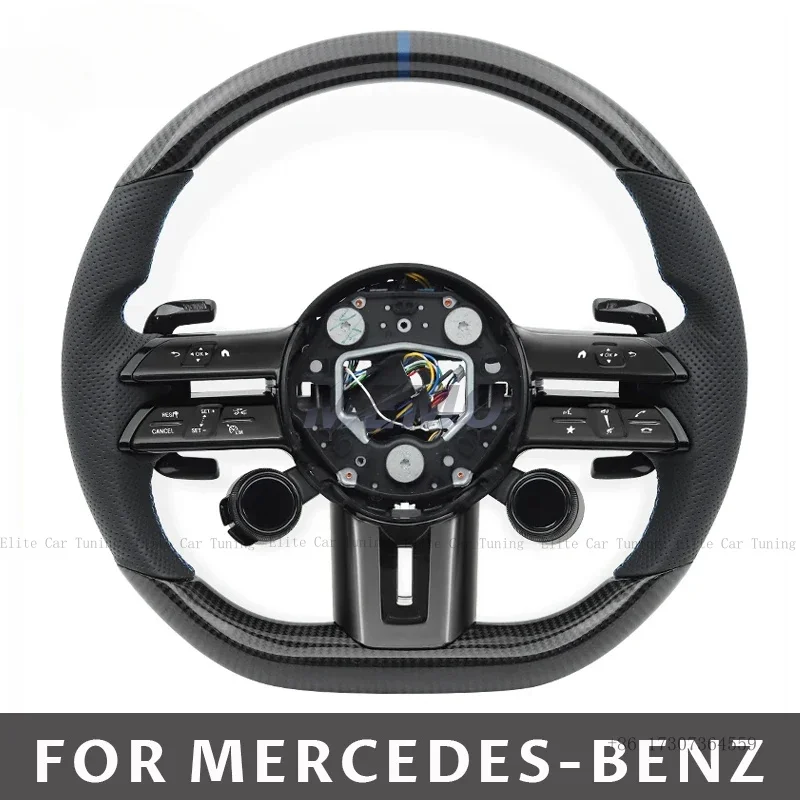 

Carbon Fiber Steering Wheel with Start Button for Mercedes Benz GLA GLE GLC W117 W204 W206 W212 W166 W167 W213 W217 W222 W223
