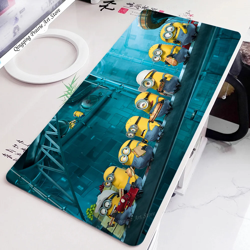 

1pc-Minions Floor Mat Mouse Mat Desk Mat With Pad Gaming Accessories Prime Gaming XXL Keyboard Pad Padding Mat